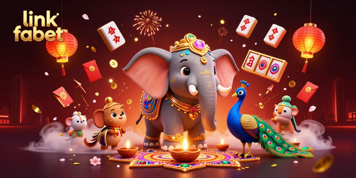 Experience vibrant winning moments at link fabet with our lively casino-themed illustration.