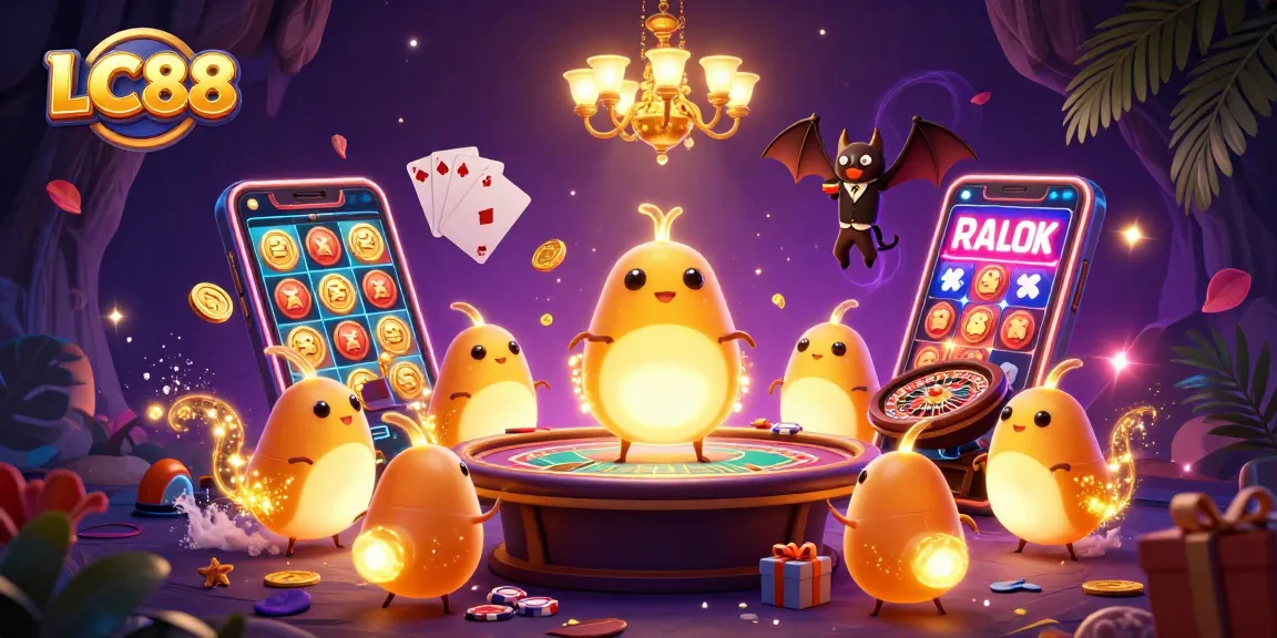 LC88 illuminates the casino experience with glowworms, slots, and vibrant games.