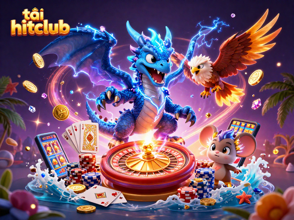 Spin to win with tải hitclub, featuring dynamic action with thrilling gaming elements.