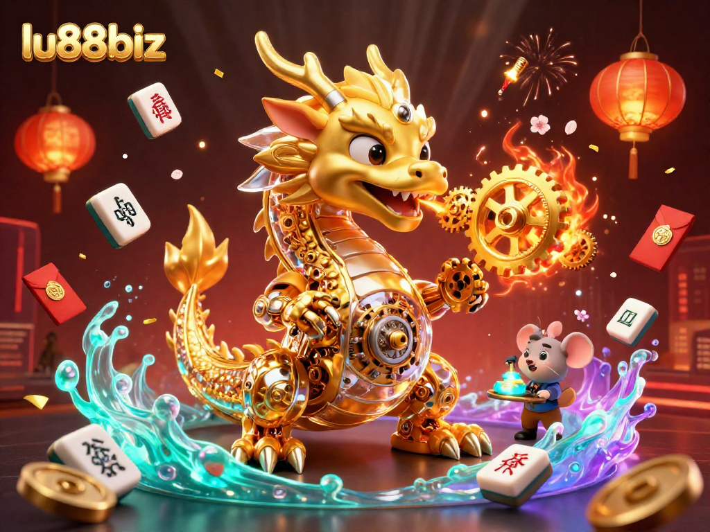 Experience thrilling gameplay at lu88biz with vibrant casino visuals filled with golden elements.