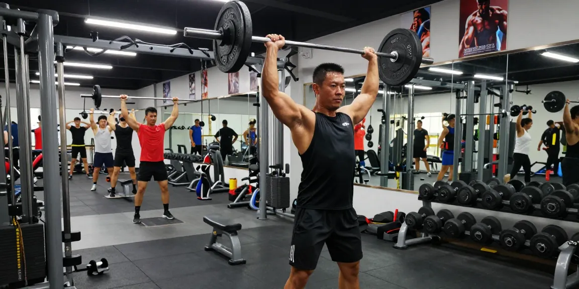 Anabolika Shop Deutschland - Bodybuilder hebt Gewichte in einer dynamischen Fitnessstudio-Umgebung und zeigt Hingabe und Stärke für den Muskelaufbau.