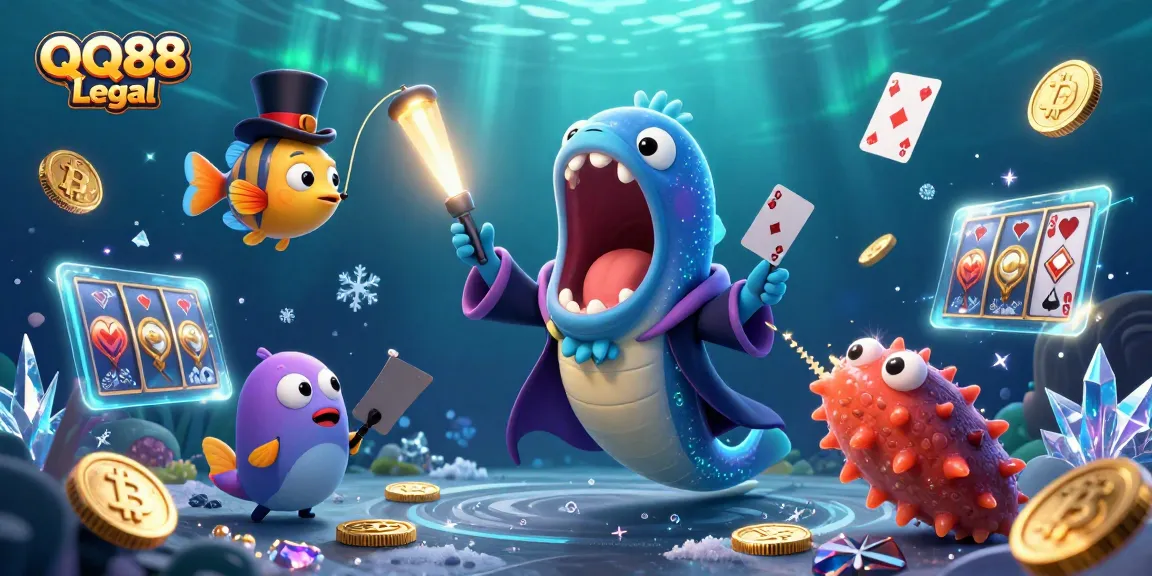 Engage with QQ88 Legal at a vibrant underwater casino with exciting gameplay elements.