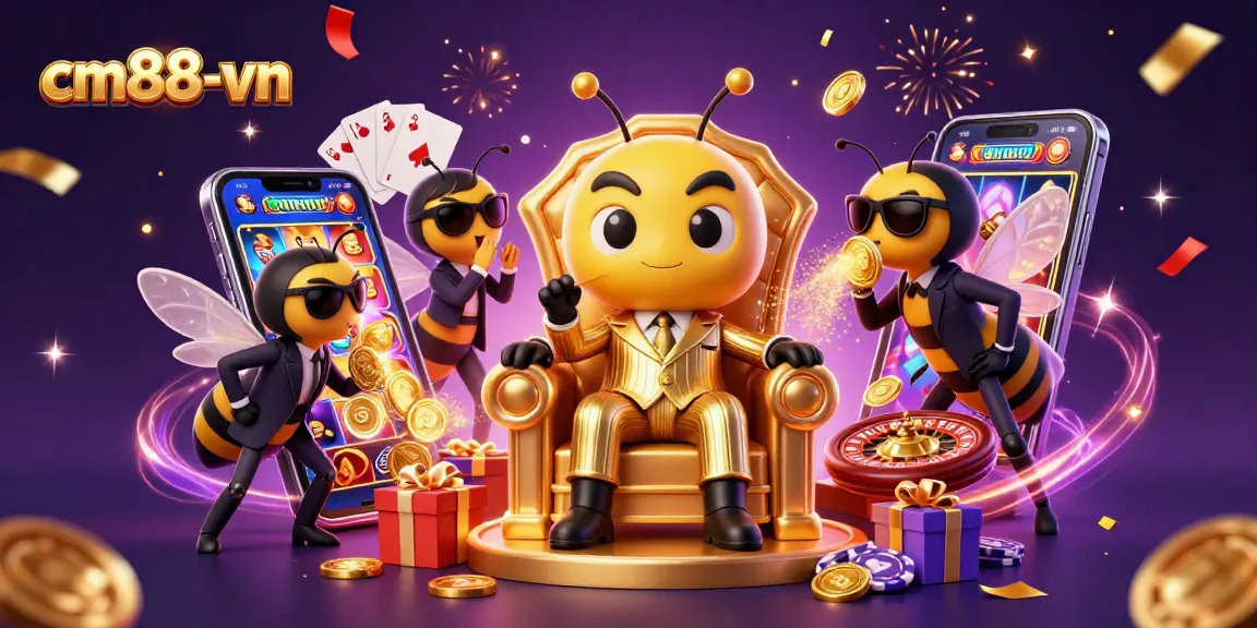 Experience thrilling gameplay at cm88-vn with vibrant slot games and colorful casino elements.