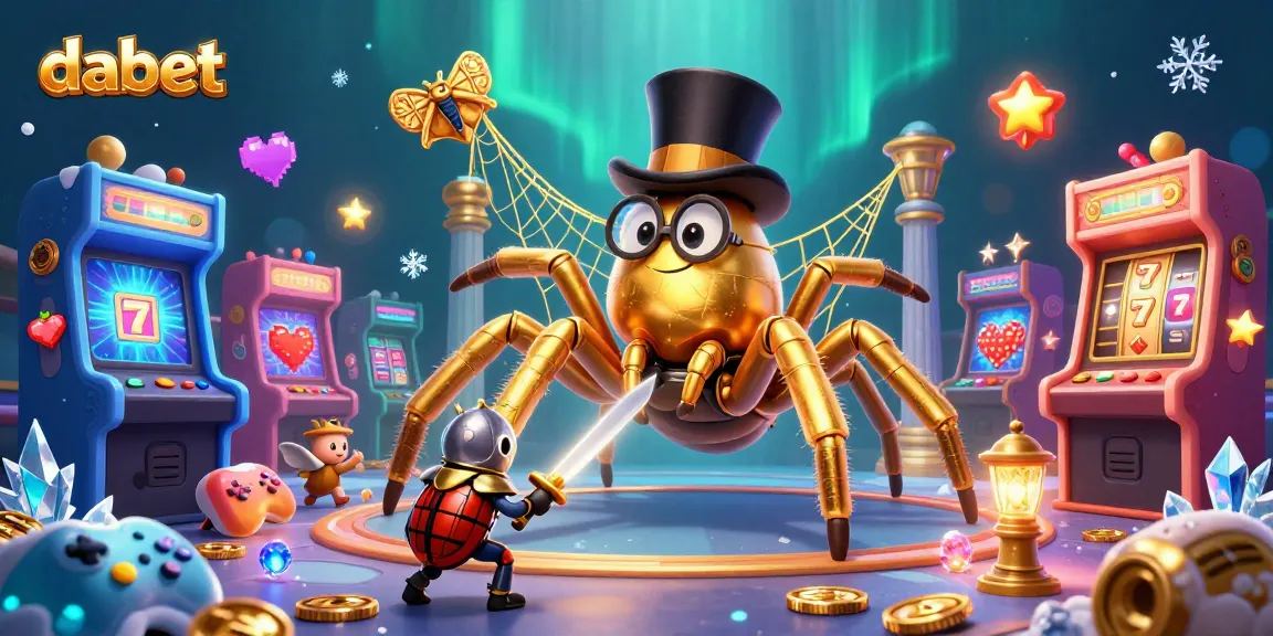Engage in thrilling casino games with dabet's vibrant 3D illustration featuring a brave beetle knight.