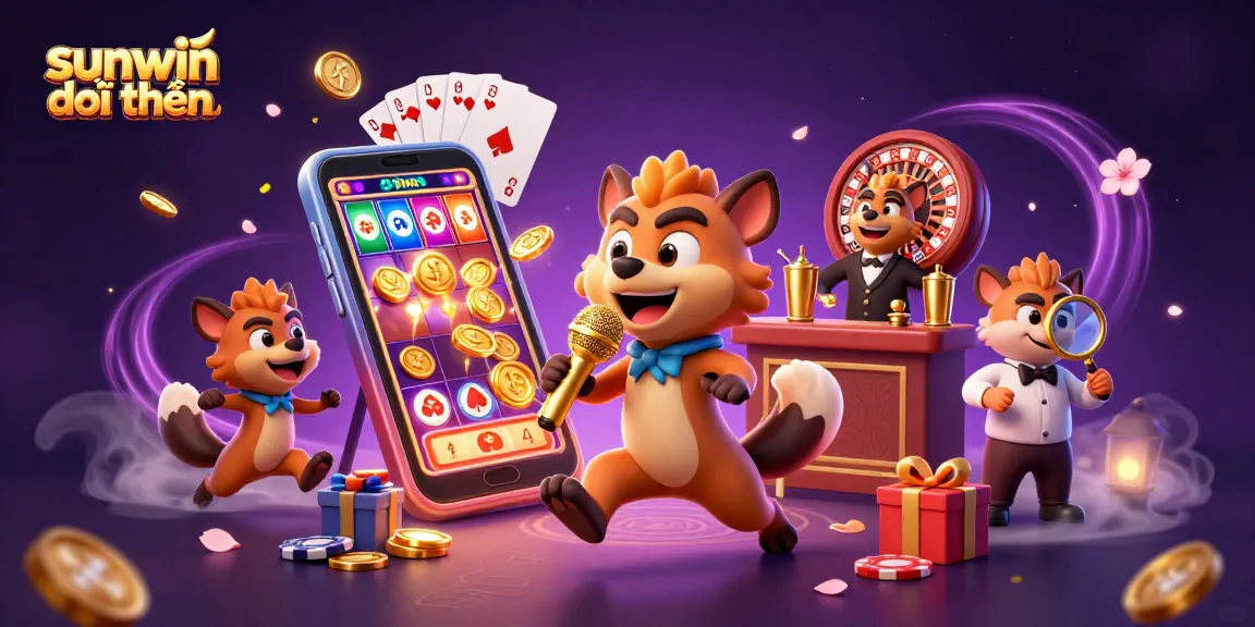 Enjoy an entertaining scene at sunwin đổi thưởng casino with hyenas showcasing vibrant gaming elements.