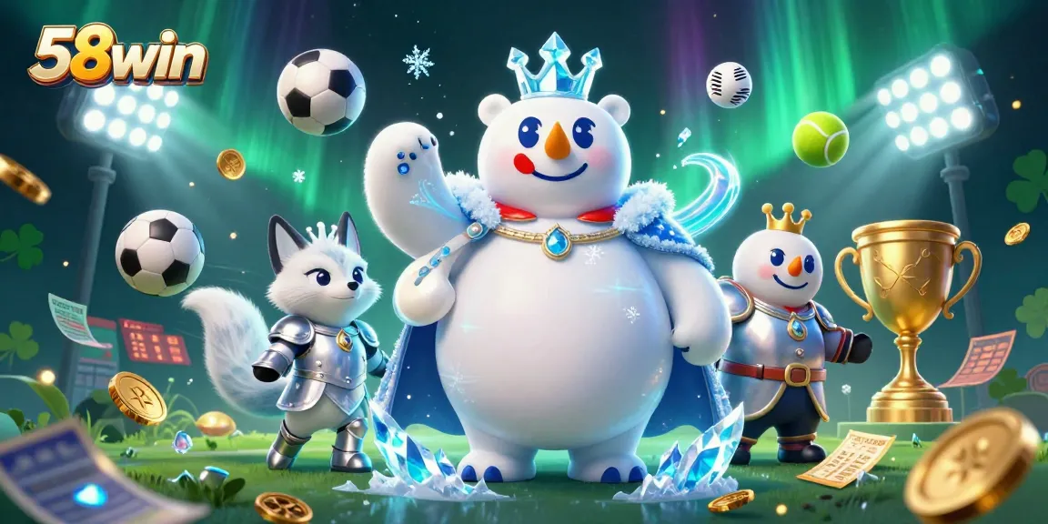 Experience the thrill of sports betting with 58win's dynamic gaming elements and vibrant visuals.