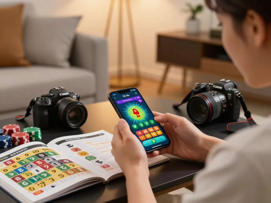 Engaging with the taixiuvn mobile gaming app on a smartphone, featuring a user-friendly interface for Tài Xỉu gameplay.