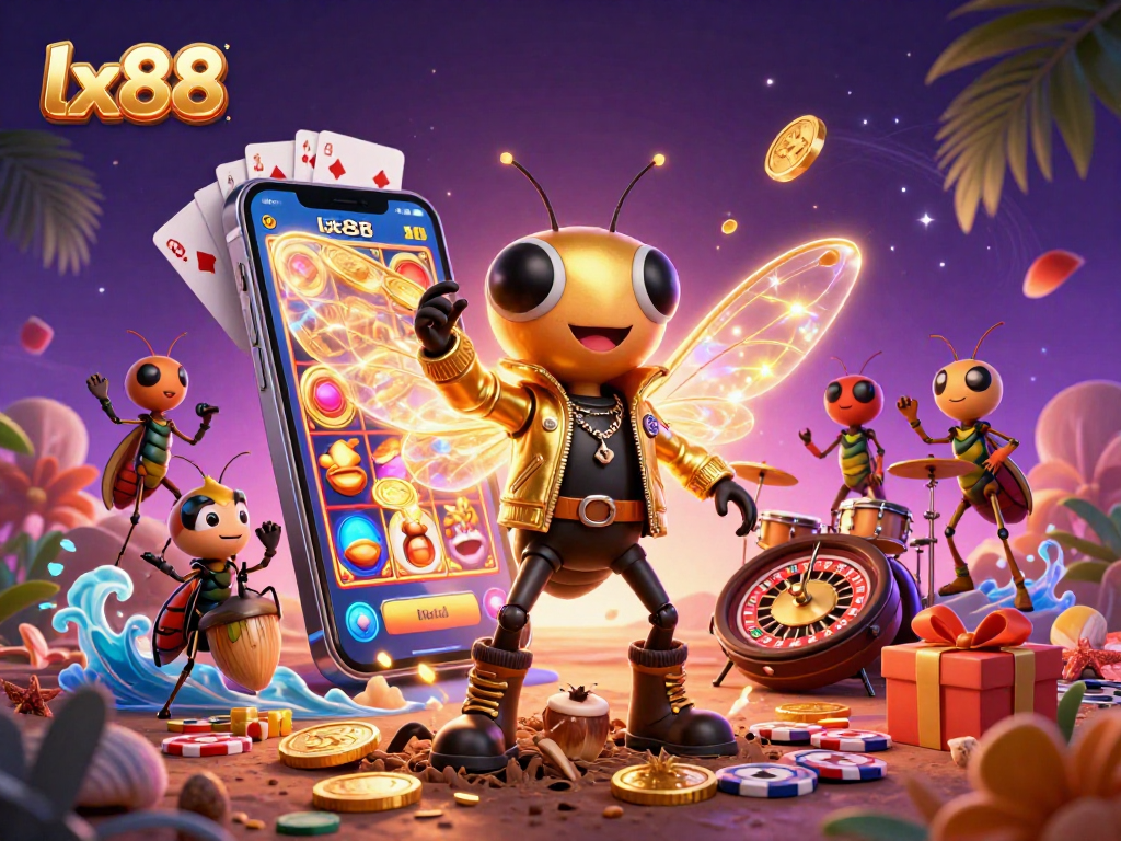 Experience thrilling action and big wins at lx88 with a vibrant casino scene, showcasing games and excitement.