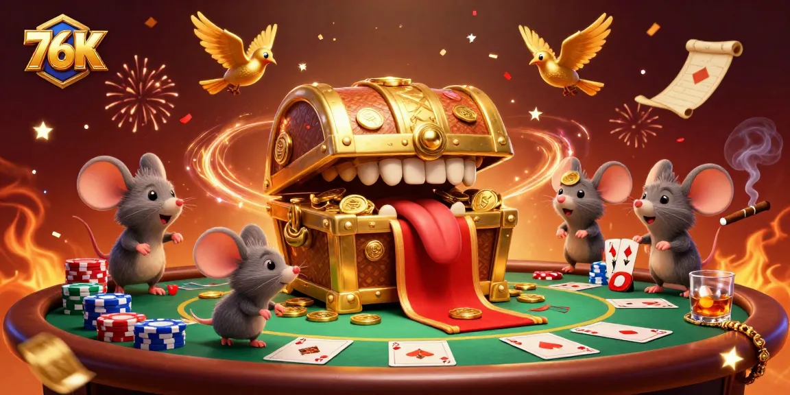 Interaja com a emoção do 76K ao ver um baú do tesouro 3D repleto de riquezas!