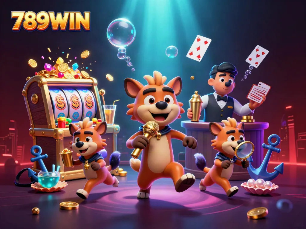 Experience the lively 789WIN casino atmosphere with hyenas as comedians, bartenders, and bouncers.