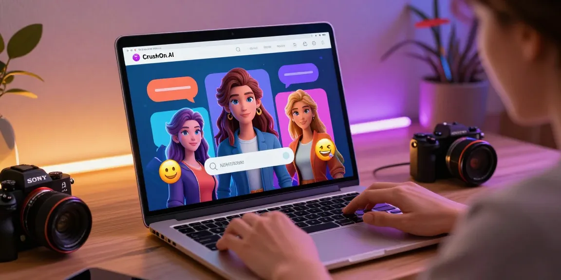 Engaging in character ai nsfw roleplay on a laptop with customizable avatars and interactive chat.