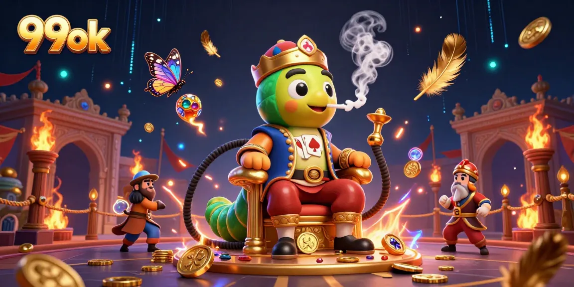 Engage in thrilling gameplay at 99ok with a vibrant 3D casino illustration featuring dynamic elements.