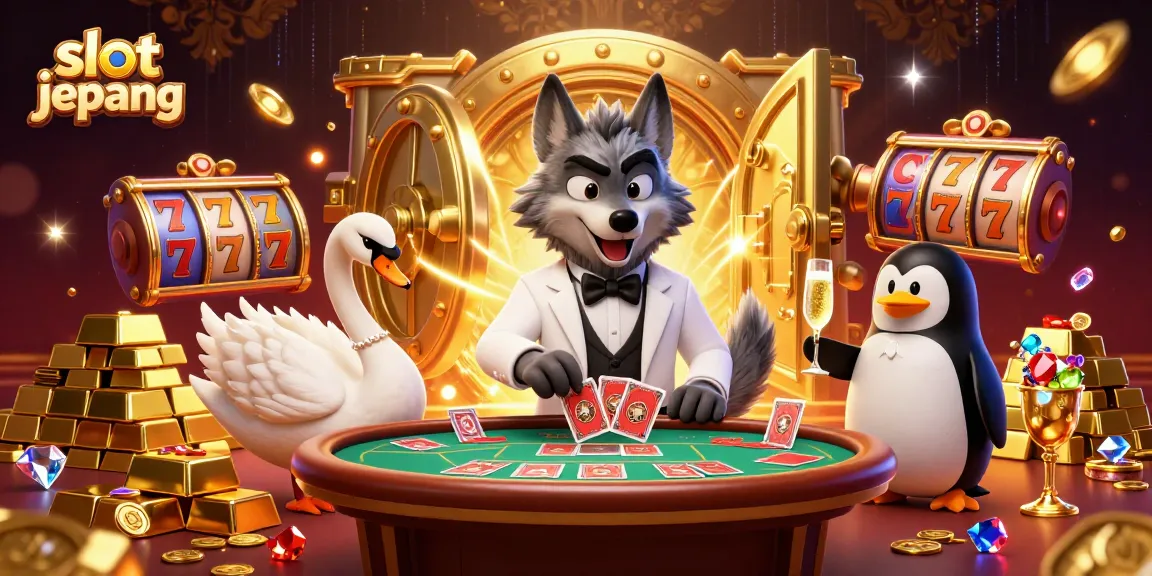Engage with slot jepang in this vibrant illustration showcasing rich casino elements and characters.