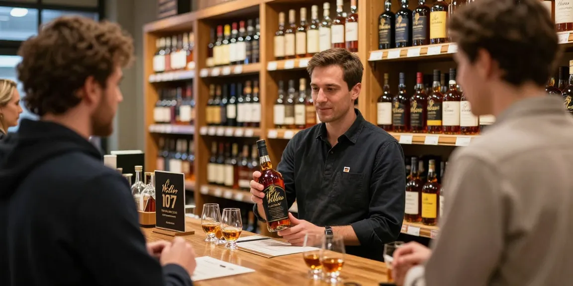 Explore Weller Antique 107 bourbon in a welcoming liquor store atmosphere with knowledgeable staff.