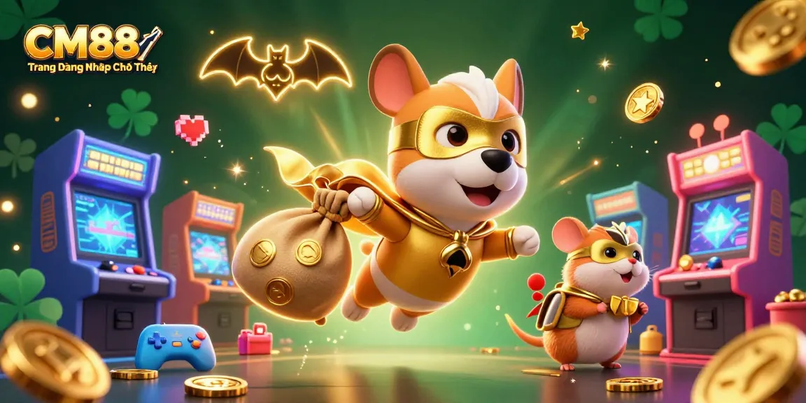 Experience CM88 ⚽️ Trang Đăng Nhập Chính Thức with vibrant illustrations of gaming fun and engagement!