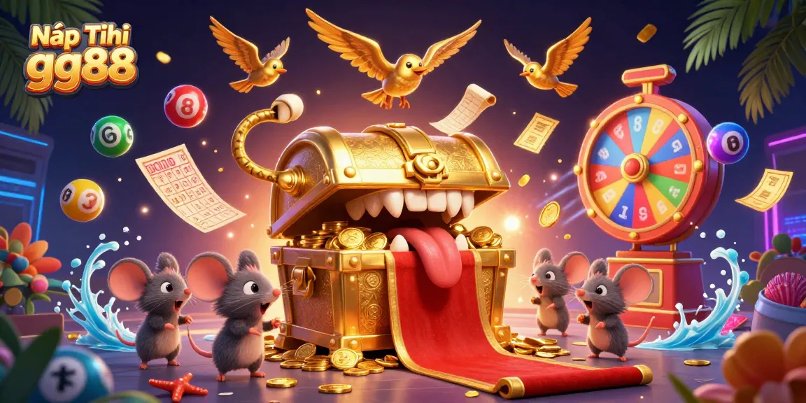 Nạp Tiền gg88 in a dynamic and colorful casino scene full of lottery elements, engaging players with excitement.